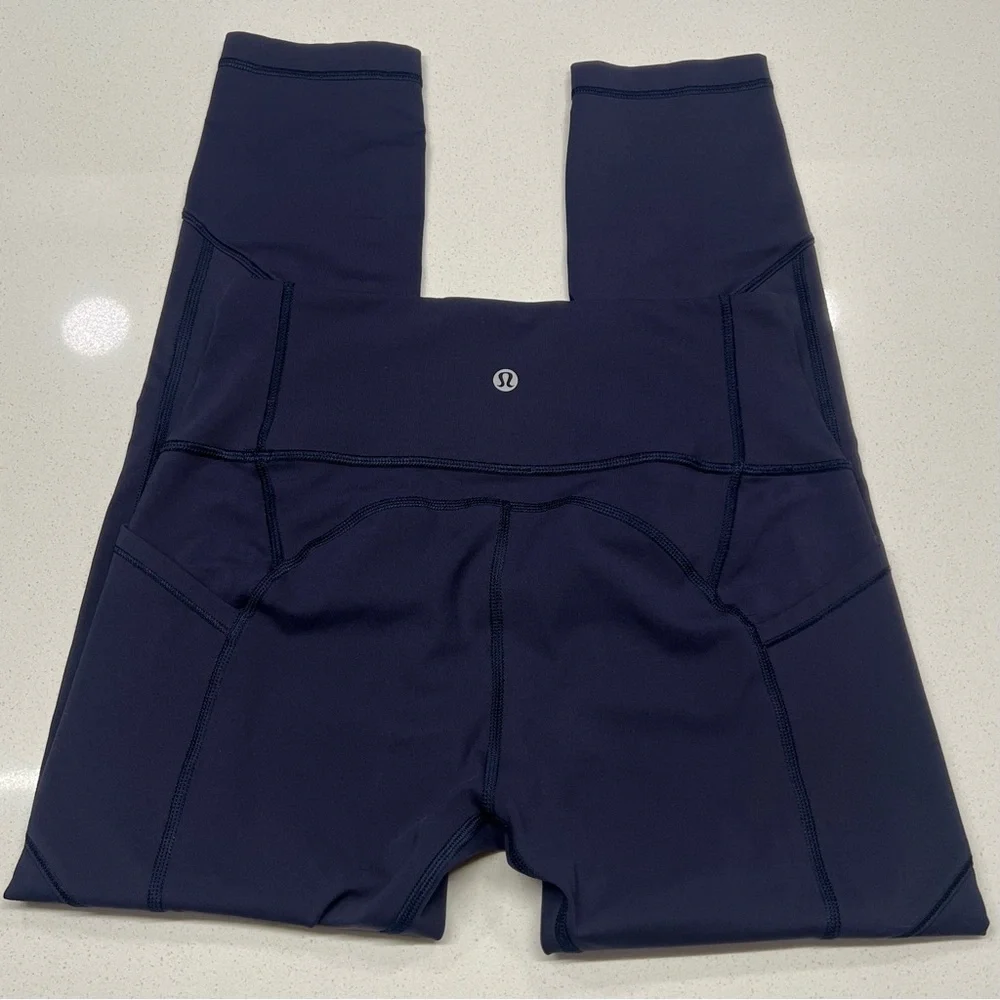 LIKE NEW -Lululemon All The Right Places Crop II Deep Indigo - Picture 7 of 15
